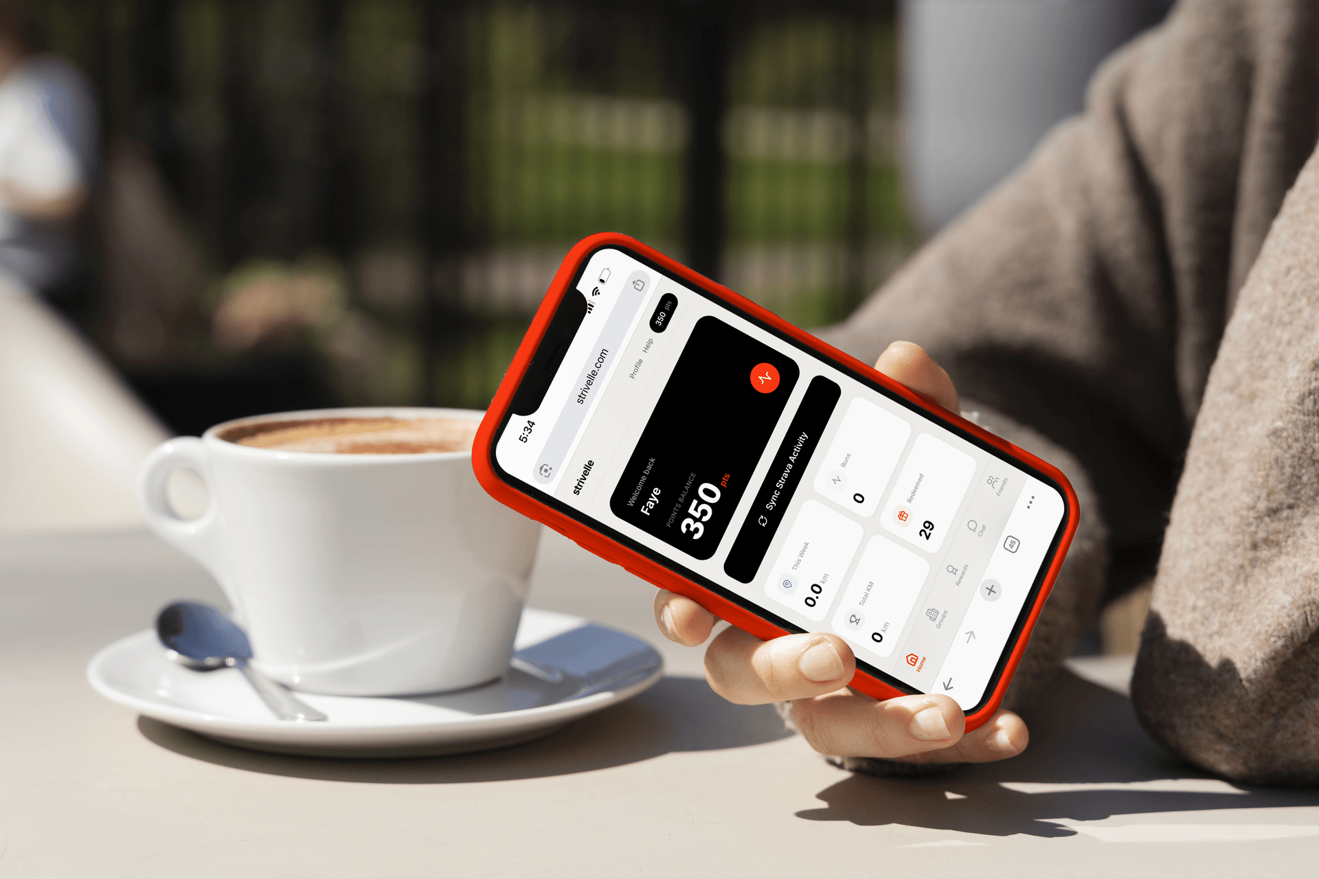 Strivelle Dashboard — redesigned home screen UI